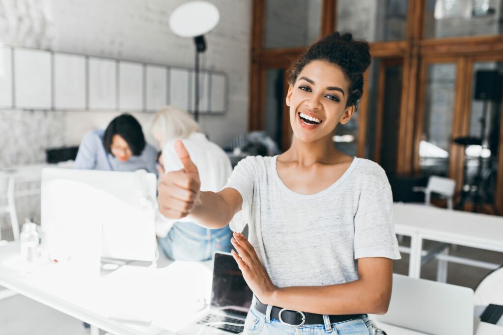 Third Culture Africans woman in start up office success