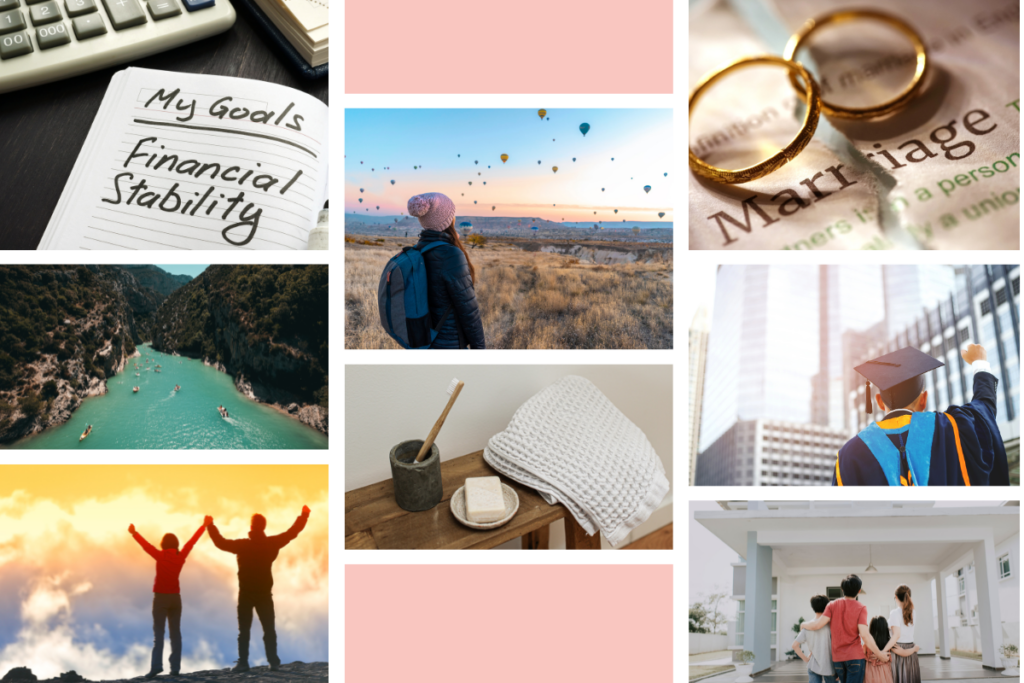 Visual representation of personal goals and aspirations