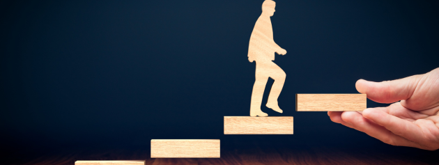 innovative creations: A graphic of stepping up a ladder